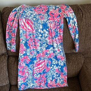 Lilly Pulitzer Blue White Pink/Red Dress XS